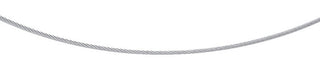 Halsreif aus Edelstahl mit gekordelter 1-reihiger Optik, 45 cm, Bajonettverschluss aus 925er Silber – Art. 10012528