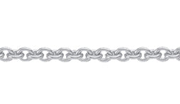Collierkette Rundanker 925/- Silber rhodiniert 40cm