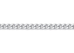 Collierkette Flachpanzer 925/- silber rhodiniert 42cm