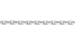 Collierkette Anker diamantiert 925 Silber rhodiniert 50cm