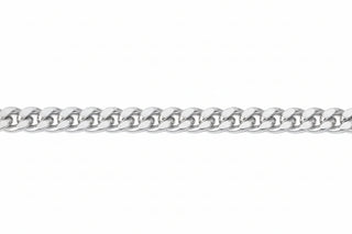 Collierkette aus 925er Sterlingsilber mit Flachpanzergliedern, 50 cm lang, poliert – Art. 10010188