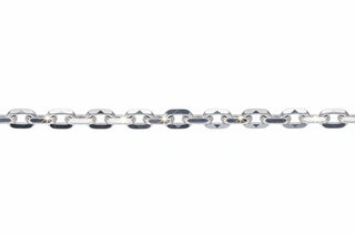 Collierkette aus 925er Sterlingsilber mit diamantierter Anker-Gliederung, 42 cm lang, poliert – Art. 10010152