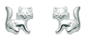 Katzenohrstecker Silber 925 rhodiniert