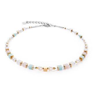 Coeur de Lion Halskette Classic Romantic Cubes & Pearls