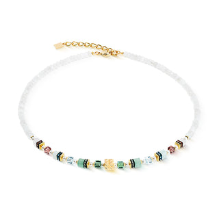 Collier Stahl vg Amazonit, Aventurin