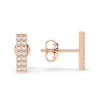 Ohrstecker Silber 925 Roségold Zirkonia