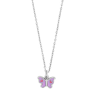 Halskette 925/- rh Schmetterling Emaille