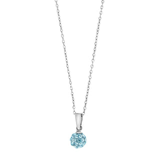 Halskette 925/- rh Zirkonia blau