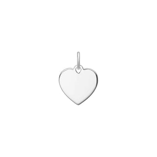 Gravurplatte Herz 13 mm 925/- Silber poliert