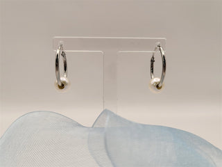 Creolen 925/- rh Süßwasserzuchtperlen