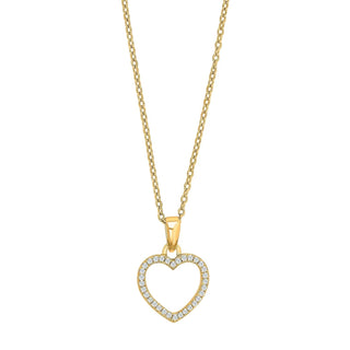 Halskette 925/- Silber vg Herz Zirkonia
