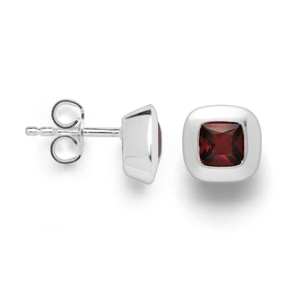 Ohrstecker Silber 925 Granat 1,06ct