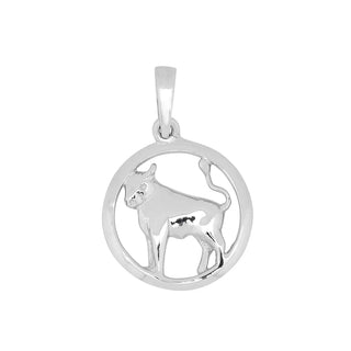Anhänger Stier 925/- Silber rhodiniert