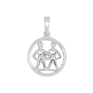 Anhänger Zwillinge 925/- Silber rhodiniert