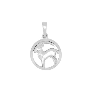 Anhänger Steinbock 12mm 925/- Silber rhodiniert