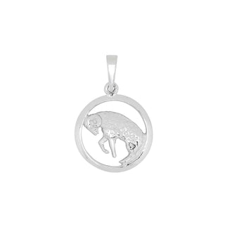 Anhänger Widder 12 mm 925/- Silber rhodiniert