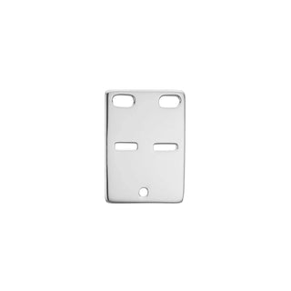 Gravurplatte eckig 925/- rhodiniert 20x14mm