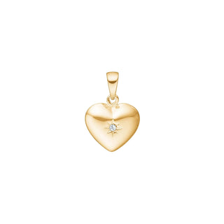 Herzanhänger mit Zirkonia 925/- vergoldet