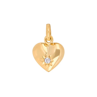 Herzanhänger mit Zirkonia 925/- Silber vergoldet
