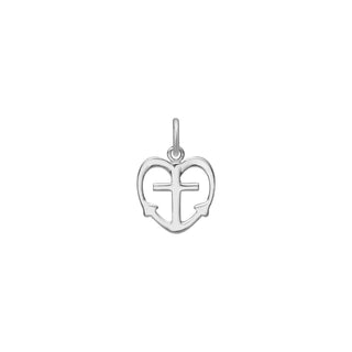 Herzanhänger Glaube an Liebe und Hoffnung 925/- Silber rhodiniert