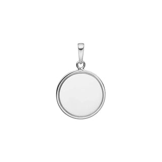 Runde Gravurplatte 16mm 925/- Silber rhodiniert