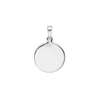 Runde Gravurplatte 16 mm 925/- Silber rhodiniert