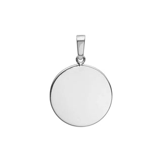 Runde Gravurplatte 20mm 925/- Silber rhodiniert