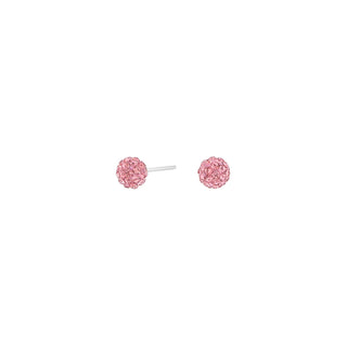 Ohrstecker 925/- rh Kugel Zirkonia rosa