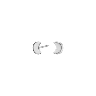 Ohrstecker Silber 925 rhodiniert – Mond | 5,5mm