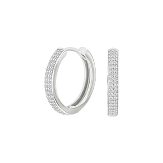 Creolen 925/- Silber mit Zirkonia