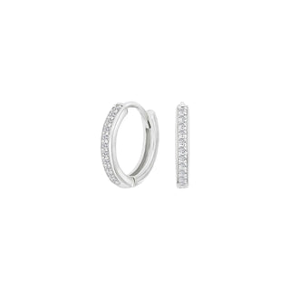 Creolen 925/- Silber mit weißen Zirkonia