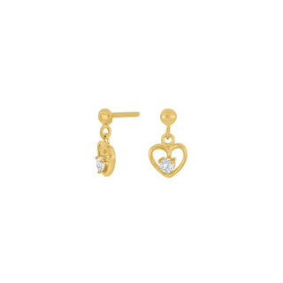 Ohrstecker Herz mit Zirkonia 925/- vg