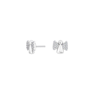 Ohrstecker Engel mit Zirkonia 925/- rh