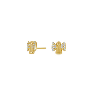 Ohrstecker Engel mit Zirkonia 925/- vg
