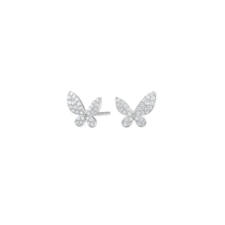 Ohrstecker 925/- rh Schmetterling Zirkonia