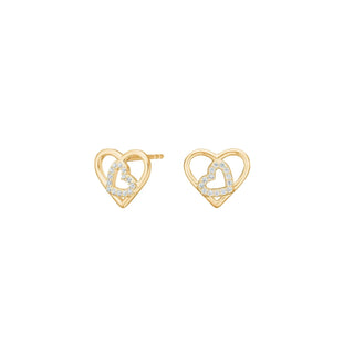 Ohrstecker 925/- vg Herzen mit Zirkonia