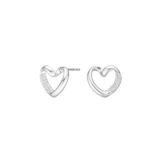 Ohrstecker 925/- rh Herz mit Zirkonia