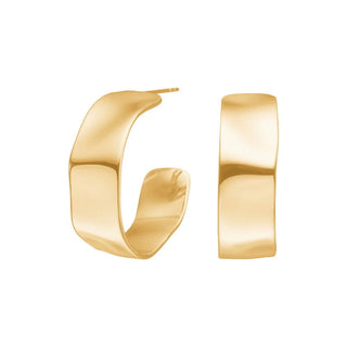 Halbcreole ONDA Edelstahl IP Gold 9mm breit
