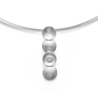 Bastian Inverun Anhänger Shell Shine 925/- Silber kratzmatt mit Brillant