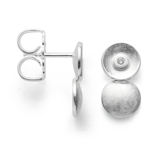 Ohrstecker Silber 925 Brillant 0,02 ct Schalendesign