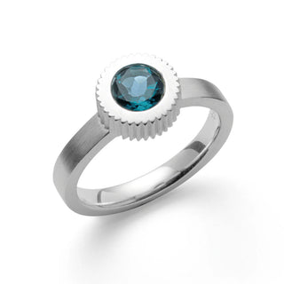 Bastian Inverun Ring Touch of Ocean Blautopas 1,15 ct – 925 Sterlingsilber