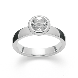 Ring 925/- mit Topas weiß W56