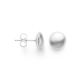 Ohrstecker 925/- matt Knopf klein