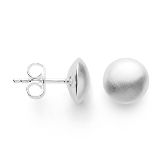 Ohrstecker 925/- matt  Knopf groß