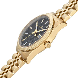 Herrenuhr Dugena Metallband Goldfarben Saphirglas