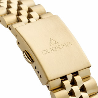 Herrenuhr Dugena Metallband Goldfarben Saphirglas