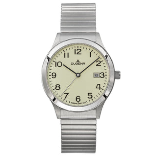 Herrenuhr Dugena Bari Zugband silberfarben