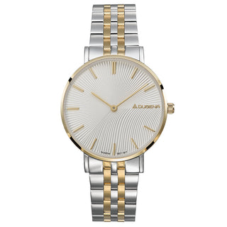 Damenuhr Dugena Metallband Bicolor Saphirglas