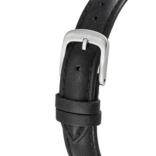 Damenuhr Dugena Slim Line Schwarz Lederband