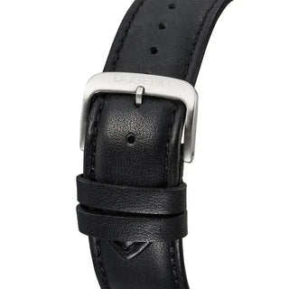 Armbanduhr Dugena Slim Line Lederband schwarz